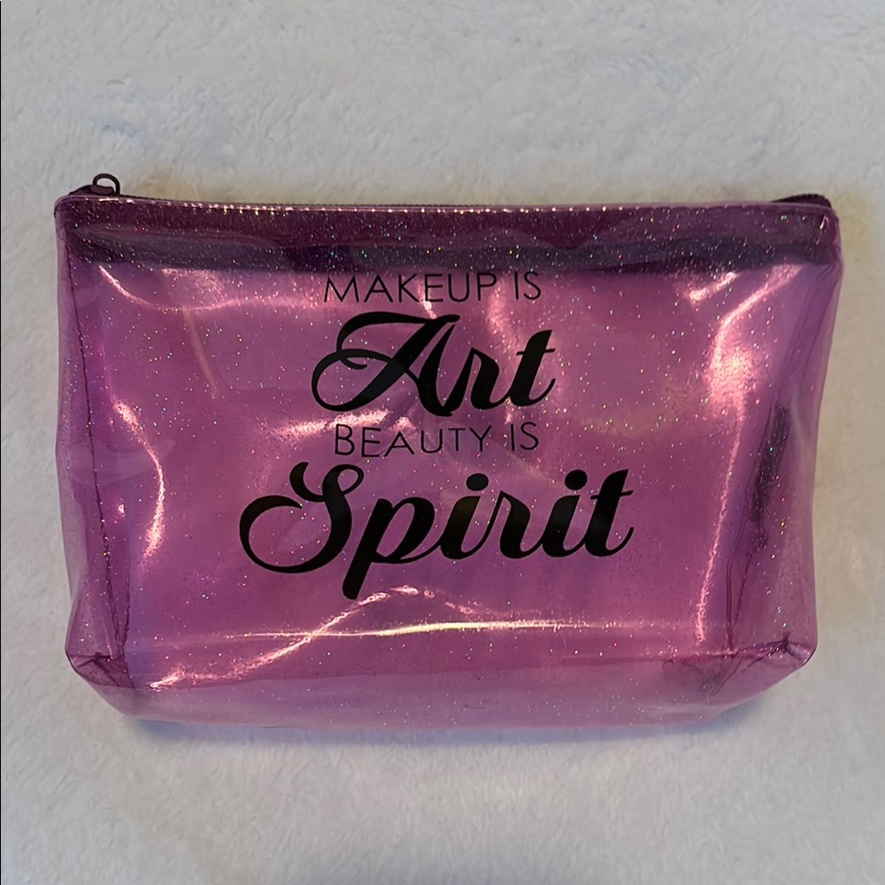 Glittery Pink and Purple Makeup Bag